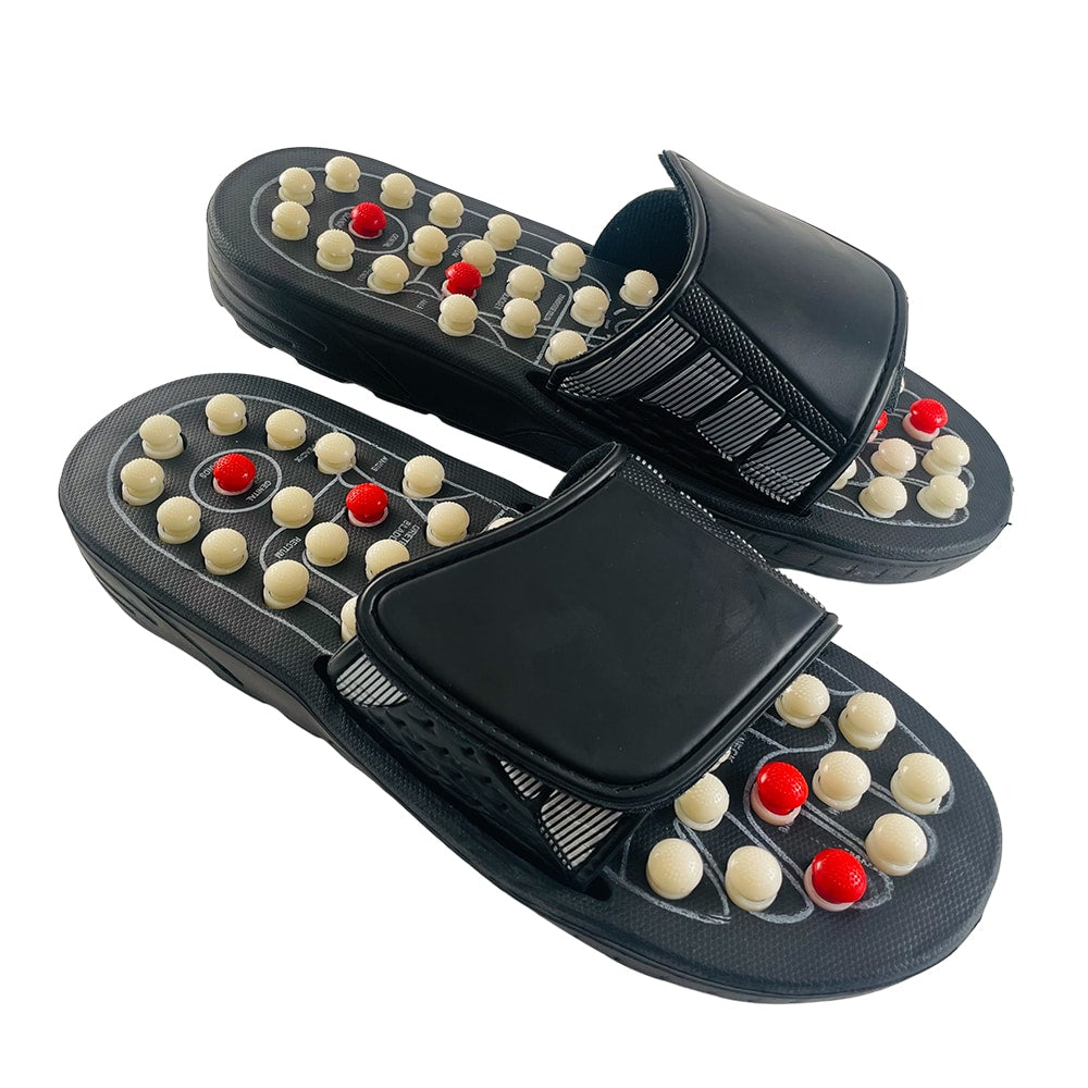 Massagetøfler (zoneterapi) med velcrolukning