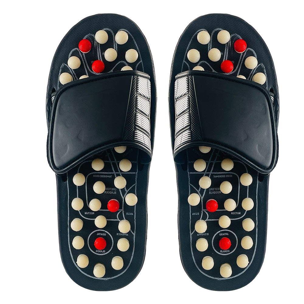 Massagetøfler (zoneterapi) med velcrolukning