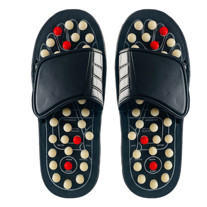 Massagetøfler (zoneterapi) med velcrolukning