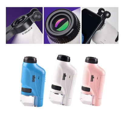 Håndholdt Mikroskop til Børn - Pink, Blå eller Hvid -