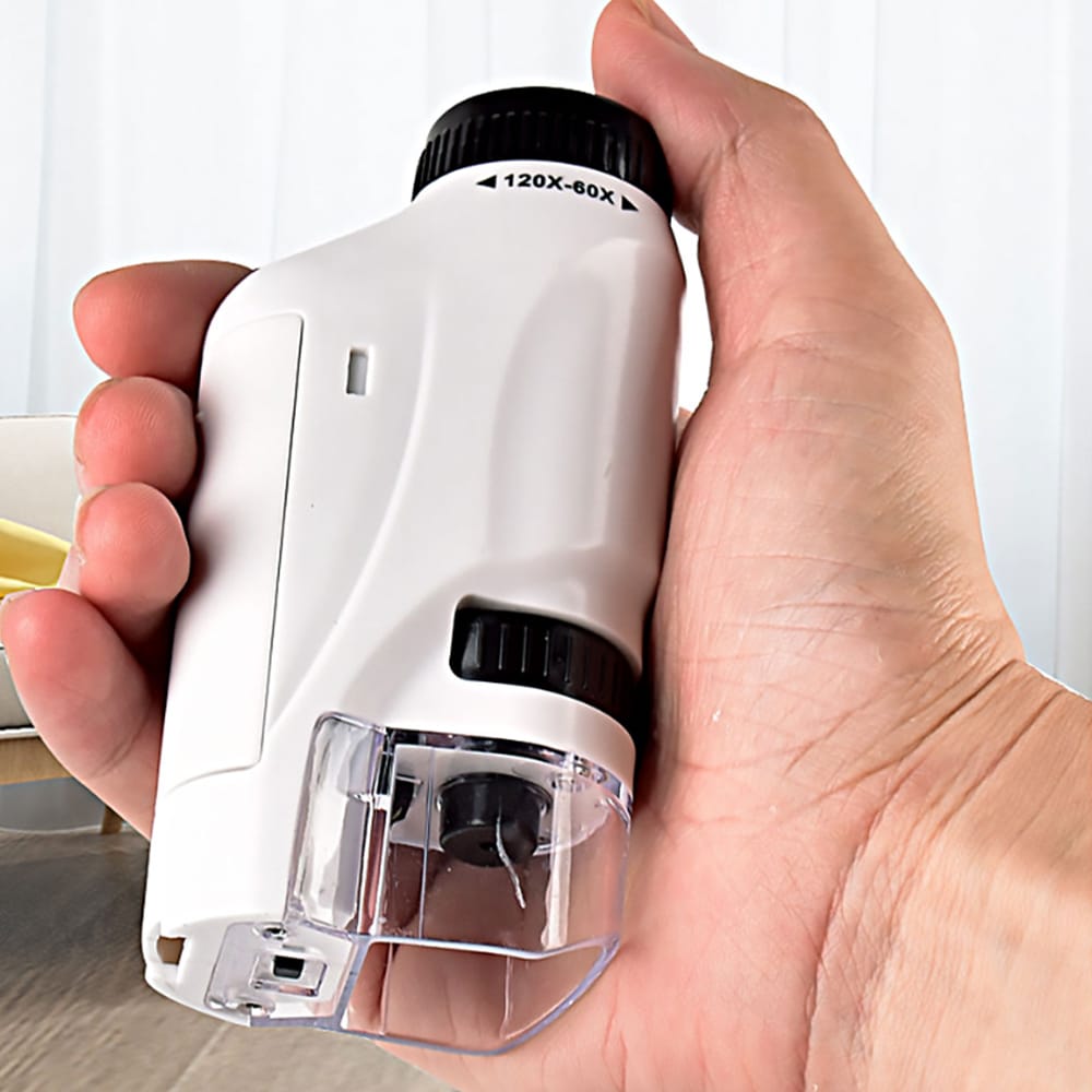 Håndholdt Mikroskop til Børn - Pink, Blå eller Hvid -