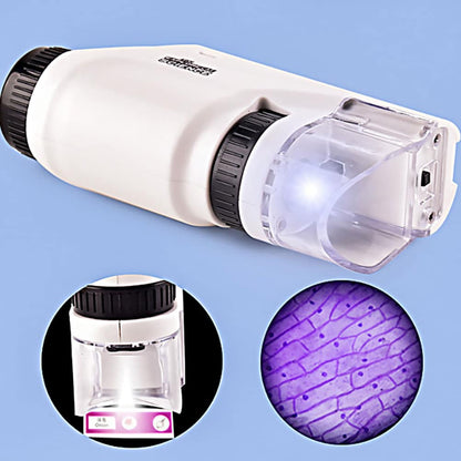 Håndholdt Mikroskop til Børn - Pink, Blå eller Hvid -