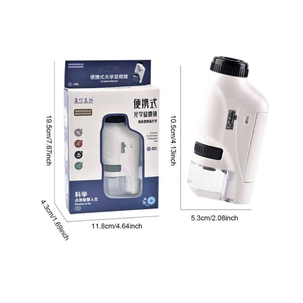 Håndholdt Mikroskop til Børn - Pink, Blå eller Hvid -