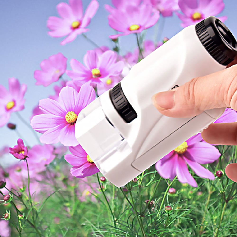 Håndholdt Mikroskop til Børn - Pink, Blå eller Hvid -