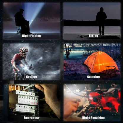 Nøglerings COB LED-lommelygte - genopladelig - 3 lys tilstande -