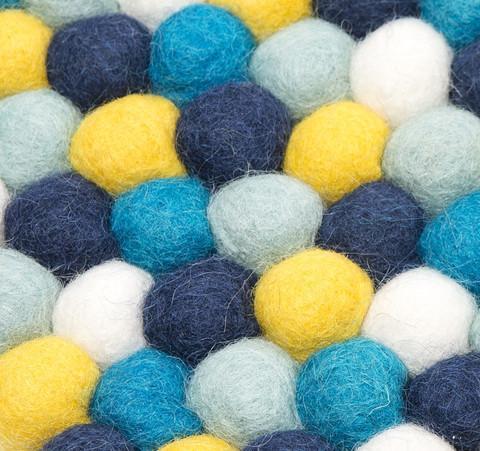 Kugletæppe i 100% ren Nepal uld (Fås i flere forskellige farver og størrelser)