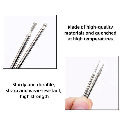 Negle Bit Sæt Rustfrit Stål - 30 dele til elektrisk neglefil -