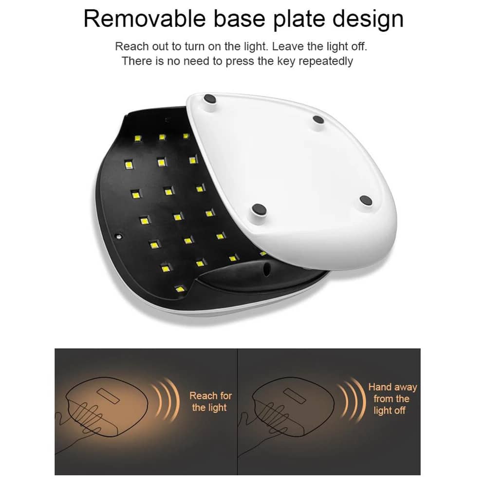 Negle UV-Lampe til 2 hænder med 36 kraftfulde LED´er