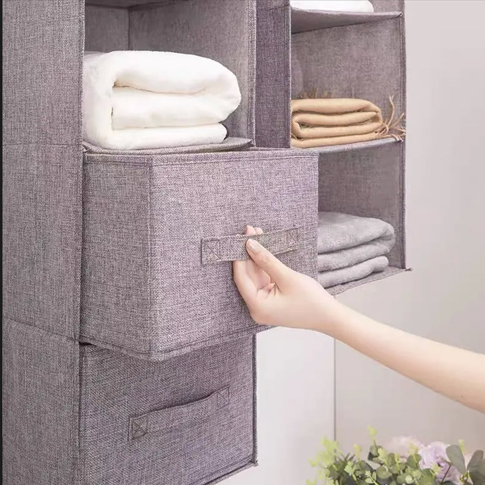 Hængeopbevaring i Stof 3 stk. - 6 dele -