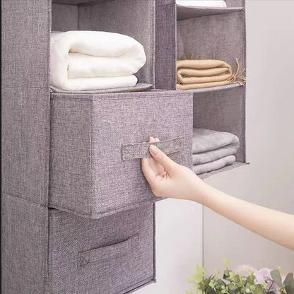 Hængeopbevaring i Stof 3 stk. - 6 dele -