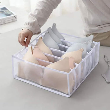 Opbevaringsboks/undertøjsskuffe arrangør - sæt med 3 stk. - foldbar -