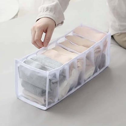 Opbevaringsboks/undertøjsskuffe arrangør - sæt med 3 stk. - foldbar -