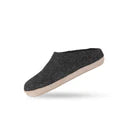 Uldtøffel (100% ren uld) m/sål i skind - Dansk Design fra SHUS