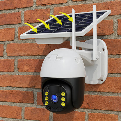 Trådløst Overvågningskamera - solcelledrevet - 2K full HD
