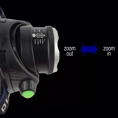 Pandelampe 1800 lumen m/justerbar fokus & zoom