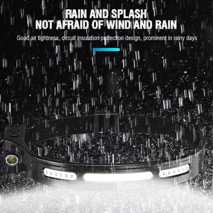 Pandelampe (genopladelig) 3-i-1 COB LED vandafvisende m/bevægelsessensor