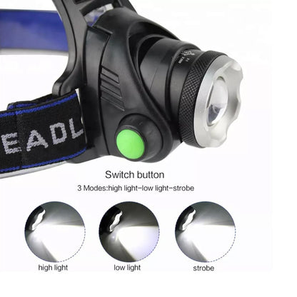 Pandelampe 1800 lumen m/justerbar fokus & zoom