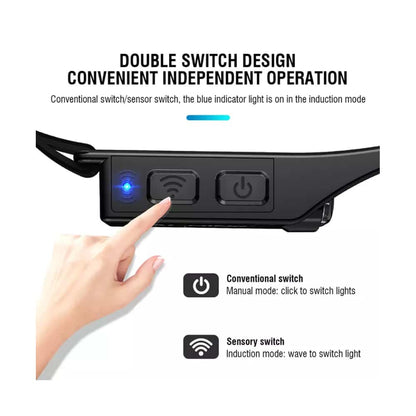 Pandelampe (genopladelig) 3-i-1 COB LED vandafvisende m/bevægelsessensor