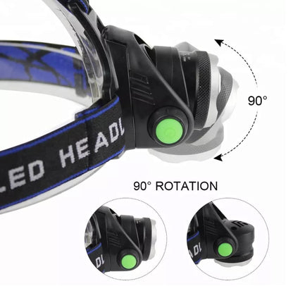 Pandelampe 1800 lumen m/justerbar fokus & zoom