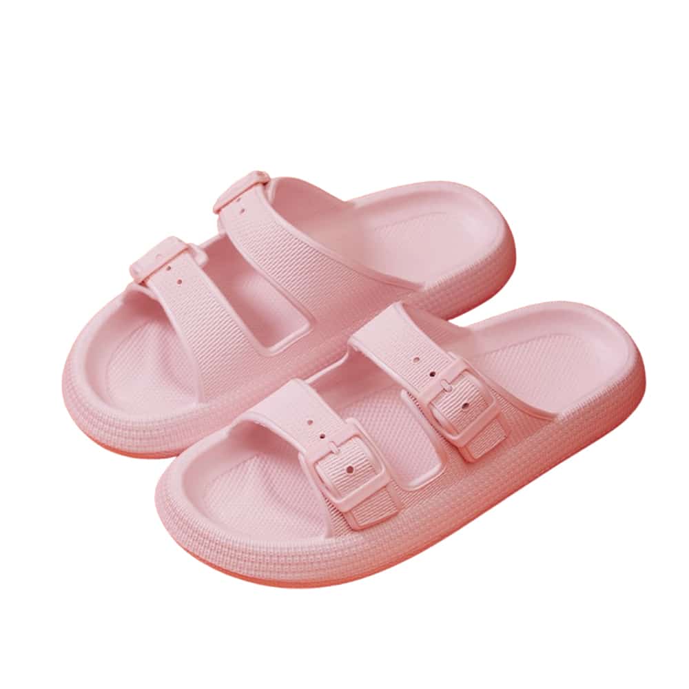 Slippers / Tøfler m/Spænde - Bløde &amp; Skridsikre i flere flotte farver (kendt som Happy Flops)