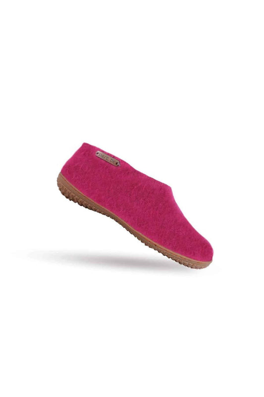 Uld hjemmesko (100% ren uld) - Model Pink m/Gummisål - Dansk Design fra SHUS