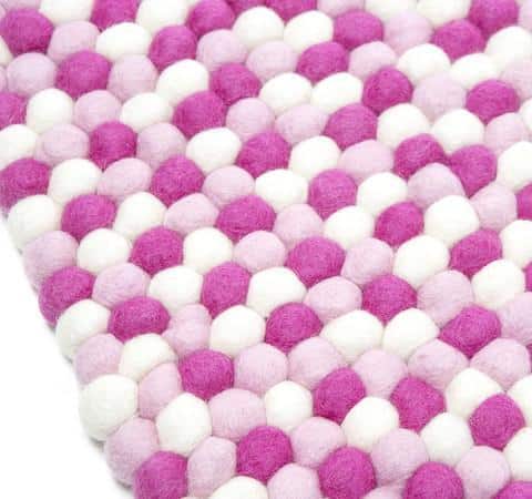 Kugletæppe i 100% ren Nepal uld (Fås i flere forskellige farver og størrelser)