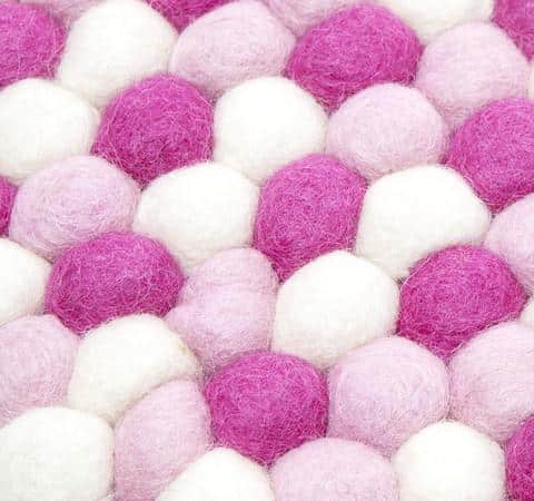 Kugletæppe i 100% ren Nepal uld (Fås i flere forskellige farver og størrelser)