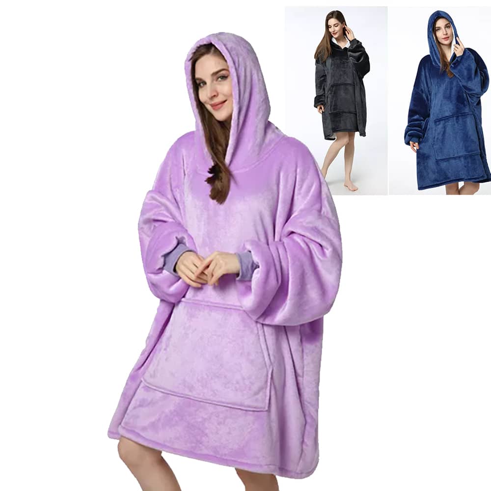 Hyggeplaid med ærmer