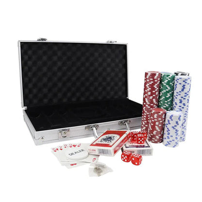 Pokkersæt i kuffert med 300 chips