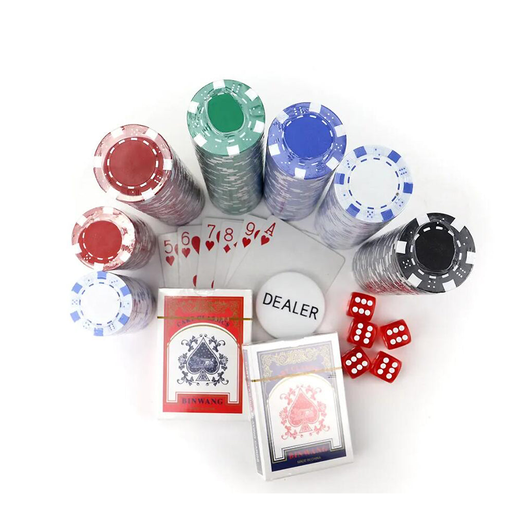 Pokkersæt i kuffert med 300 chips