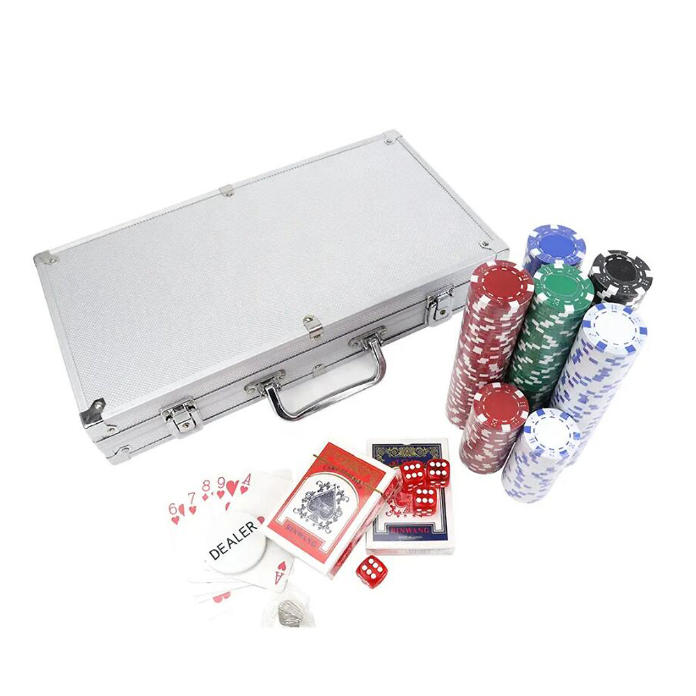 Pokkersæt i kuffert med 300 chips