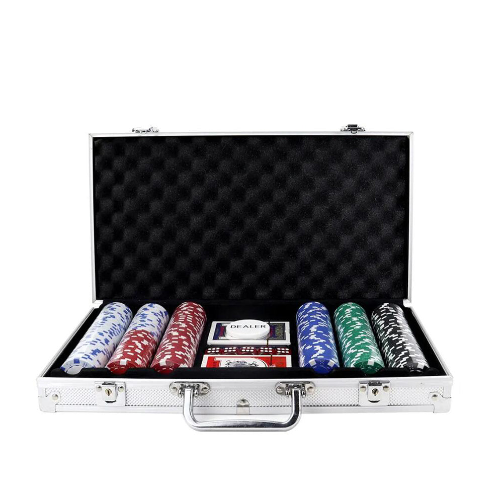 Pokkersæt i kuffert med 300 chips