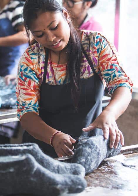 Uldtøffel (100% ren uld) m/sål i skind - Dansk Design fra SHUS