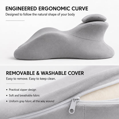 Ergonomisk Memory Foam positionspude med Aftagelig Nakkepude