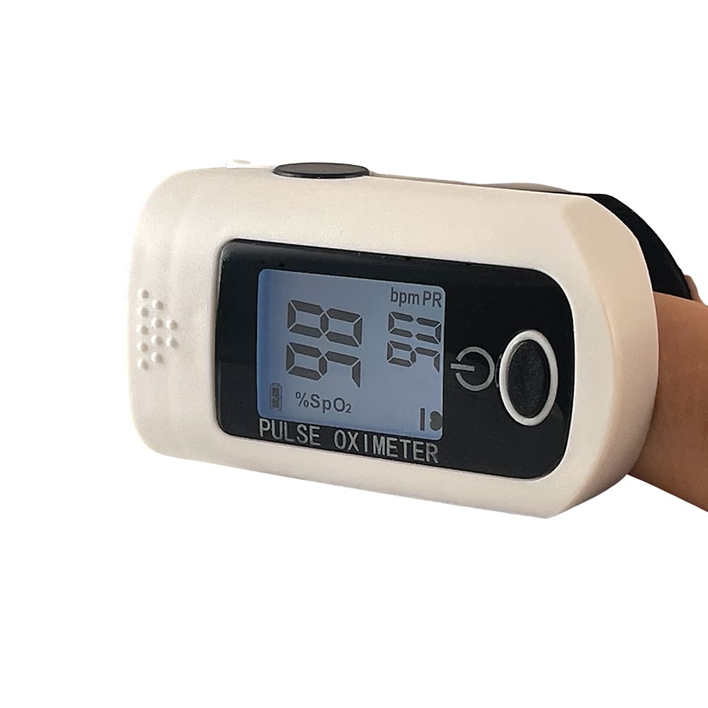 Puls og iltmåler til fingeren (pulsoximeter)