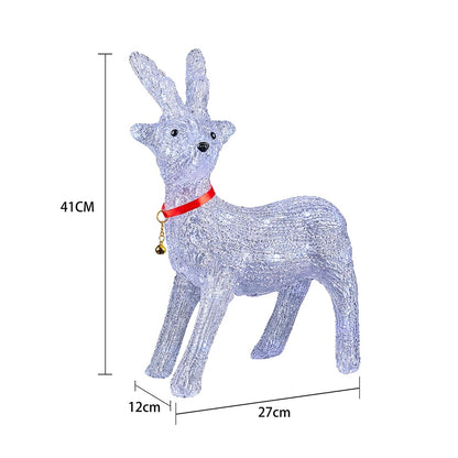 Rensdyr Akryl - højde 41 cm med LED-Lys