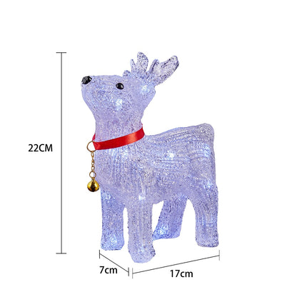 Rensdyr Akryl - højde 22 cm med LED-Lys