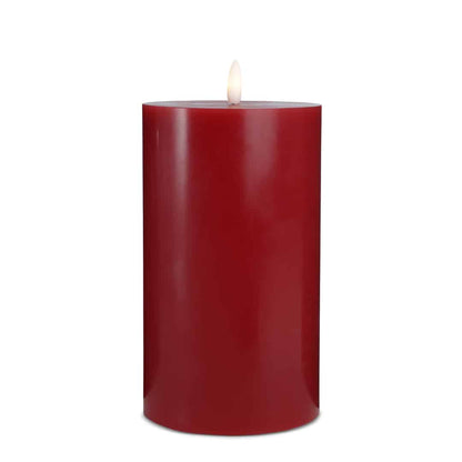 LED Stearinlys - 1 stk. - ø10 x 20 cm - m/3D flamme - (flere farver)