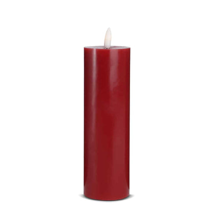 LED Stearinlys - 1 stk. - ø5,5 x 20 cm - m/3D flamme - (flere farver)