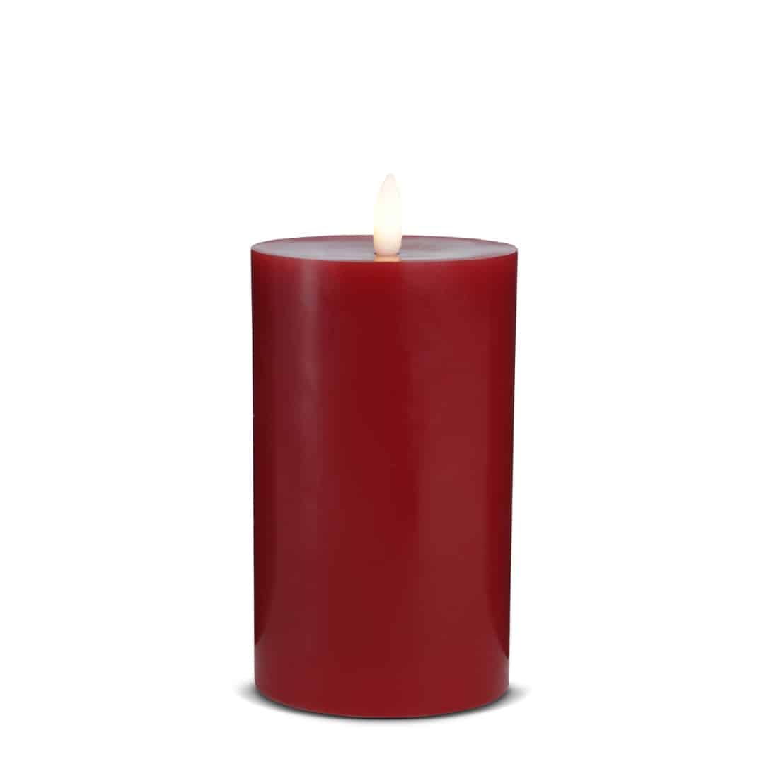 LED Stearinlys -1 stk. - ø5,5 x 15 cm - m/3D flamme - (flere farver)