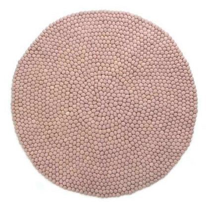 Kugletæppe i 100% ren Nepal uld - Støvet rosa
