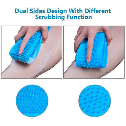Rygskrubber / Badebørste - Dobbeltsidet i silikone