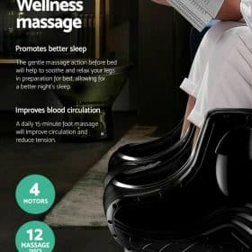 Fodmassageapparat med infrarød varme, æltning og kompression