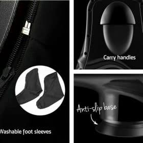 Fodmassageapparat med infrarød varme, æltning og kompression