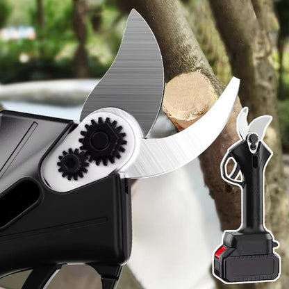 Genopladelig beskæresaks med ergonomisk greb, lang driftstid og effektiv beskæring af grene og buske i haven.