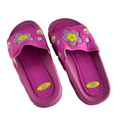 Børne Gummi Sandaler i Lilla og Pink