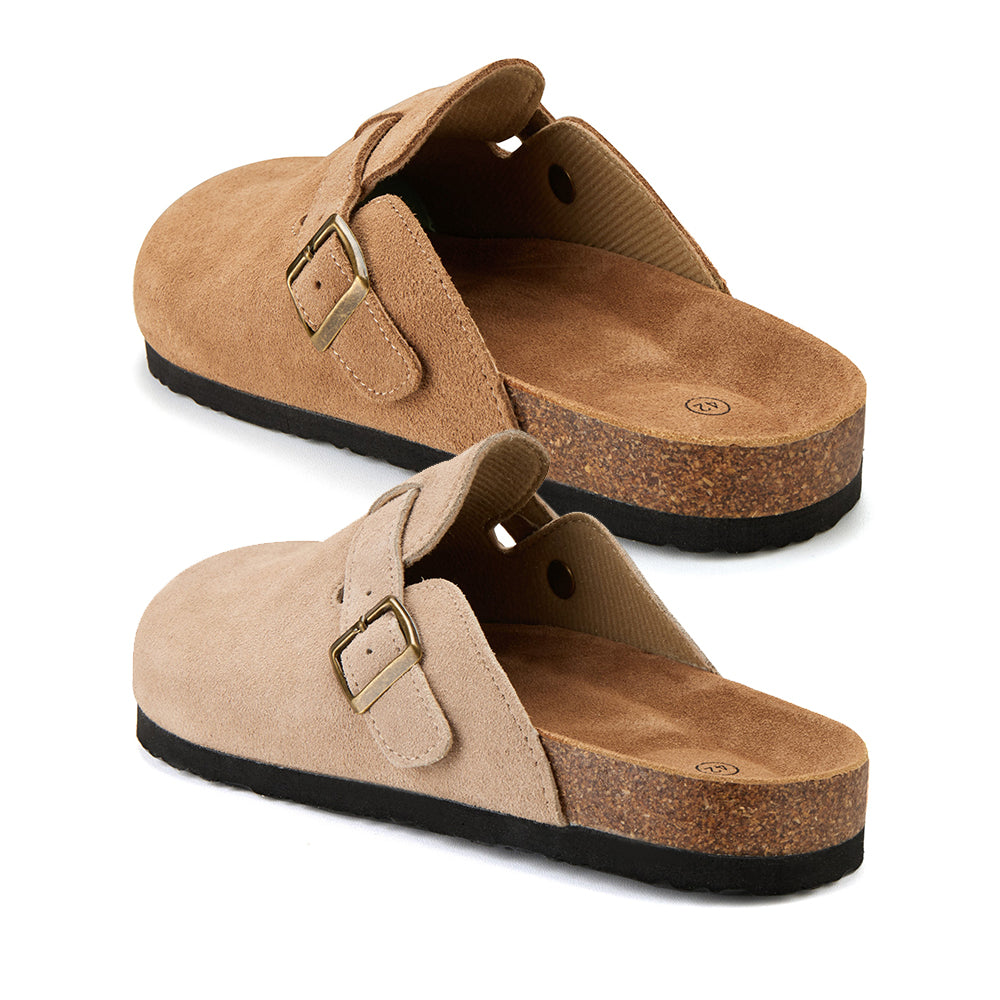 Komfort og stil i ét – Klassiske kork-sandaler med lukket tå