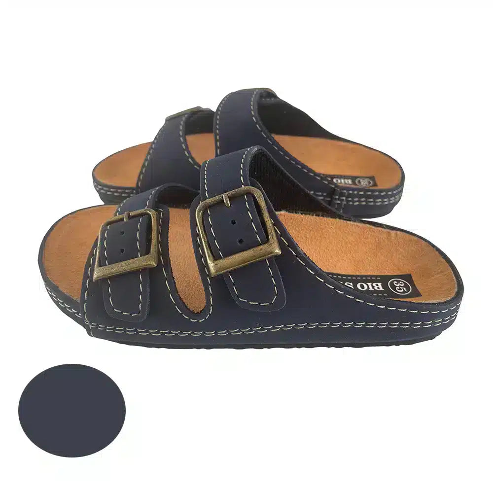 Sandaler til børn m/stropper model Bio Style - sort eller marineblå