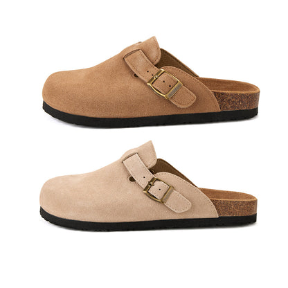 Komfort og stil i ét – Klassiske kork-sandaler med lukket tå