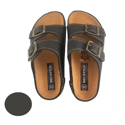 Sandaler til børn m/stropper model Bio Style - sort eller marineblå